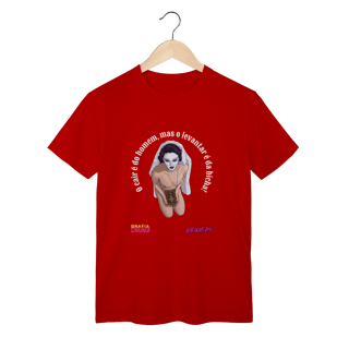 Camiseta O cair é do homem, mas o levantar é da bicha