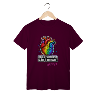 Nome do produto Camiseta Minha existência não é debate