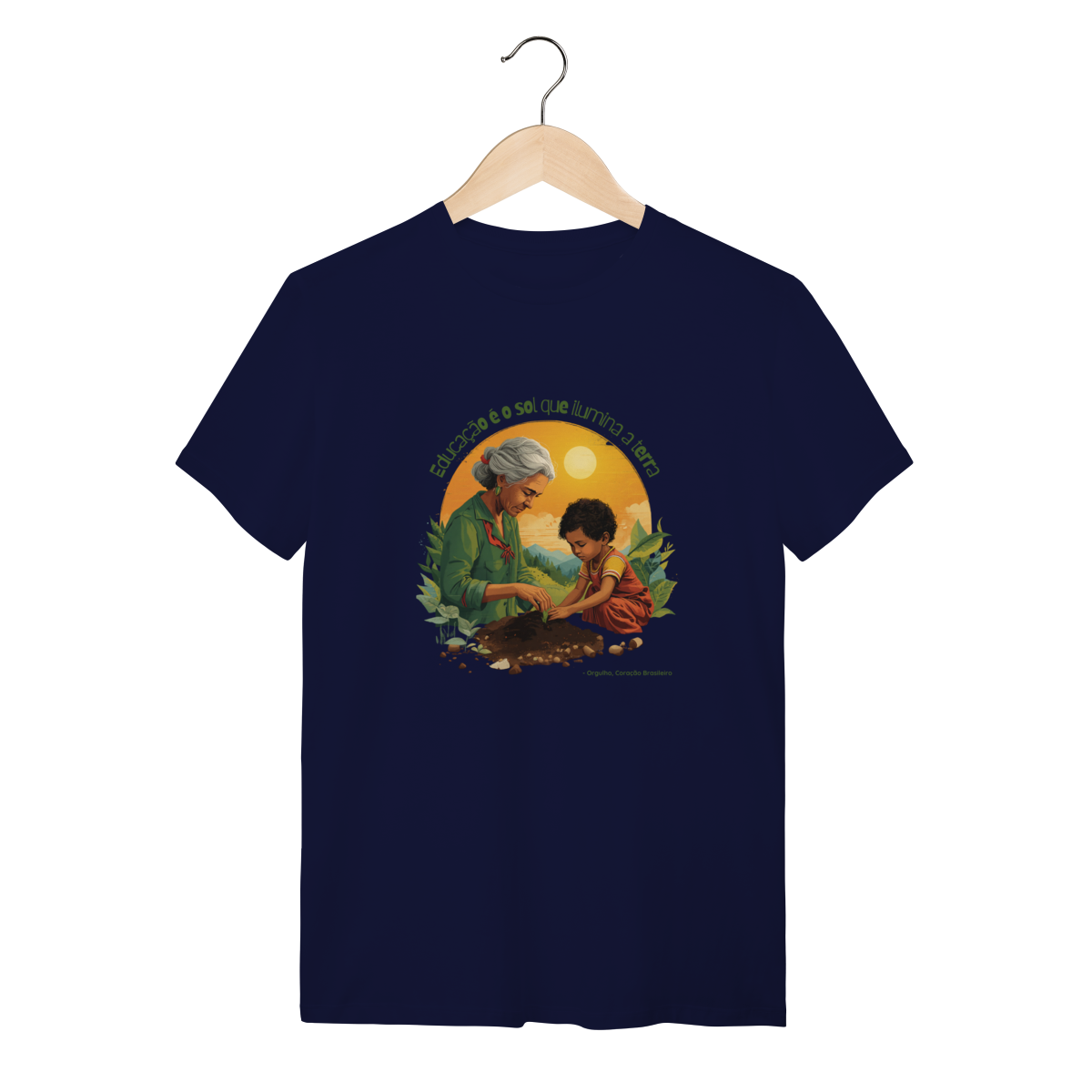 camiseta educação e terra