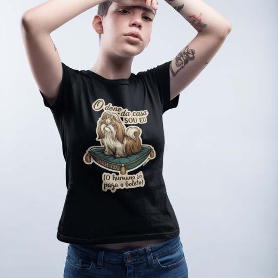 Camiseta baby Long Shih-Tzu #stickerpaws