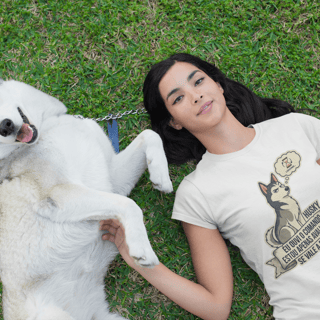 Nome do produto Camiseta feminina Husky #stickerpaws