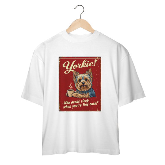 Camiseta Oversized Yorkie #vintageposter