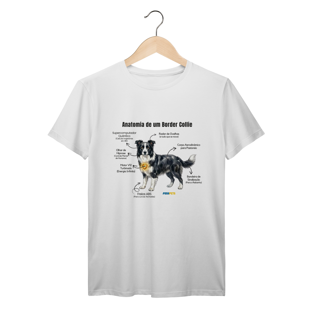 Nome do produto: Camiseta Border Collie #anatomias