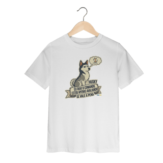 Nome do produto Camiseta Infantil (2 a 8 anos) Husky #stickerpaws