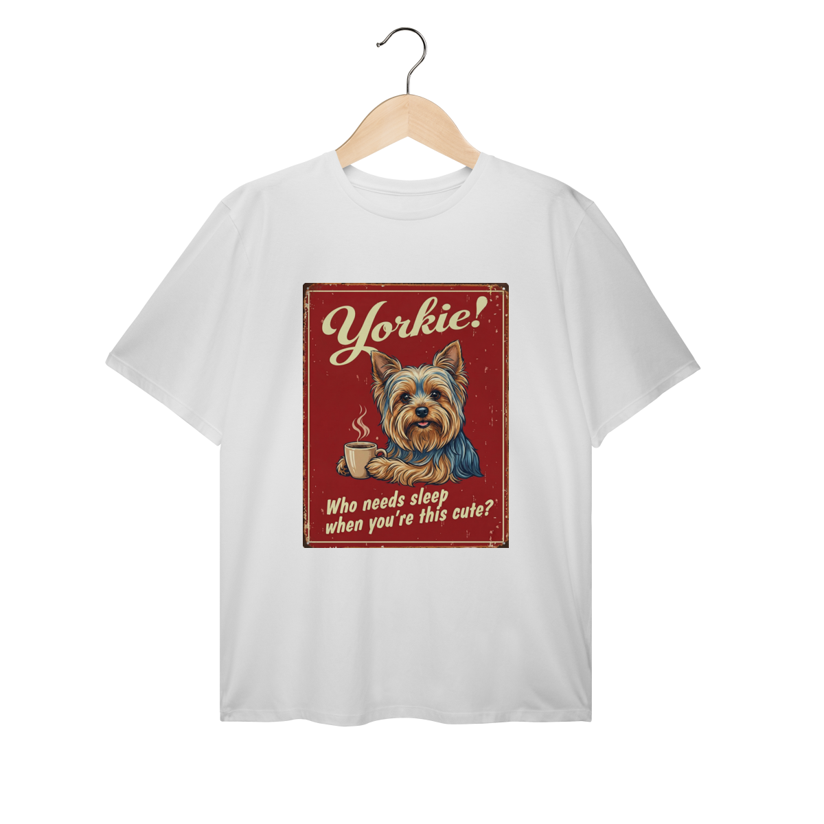 Camiseta plus-size Yorkie #vintageposter