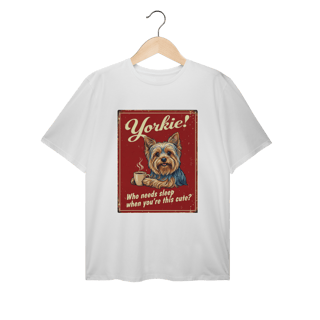 Camiseta plus-size Yorkie #vintageposter
