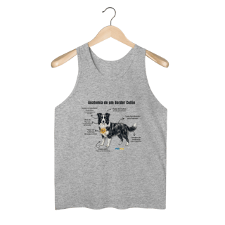 Nome do produto Regata masculina Border Collie #anatomias