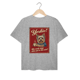 Nome do produto Camiseta plus-size Yorkie #vintageposter