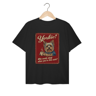 Nome do produto Camiseta plus-size Yorkie #vintageposter