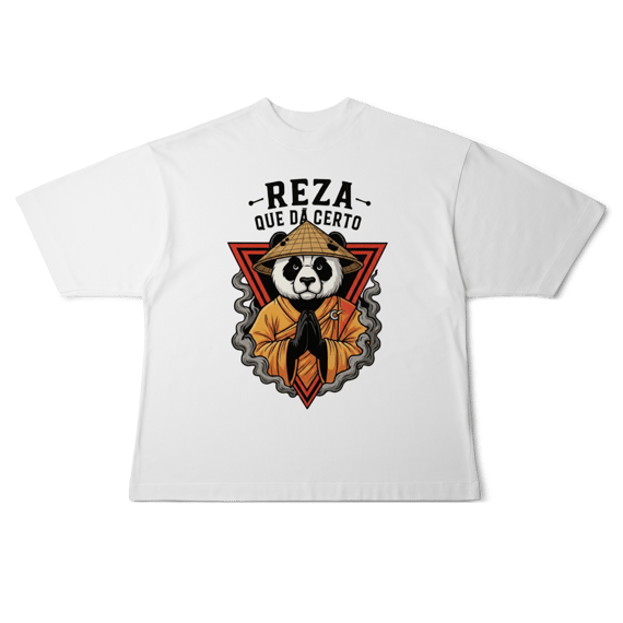 Camiseta Oversized Reza Que Dá