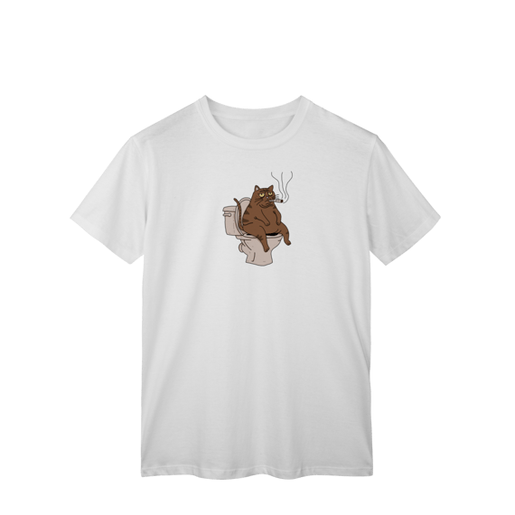 Camiseta Gato Defecante