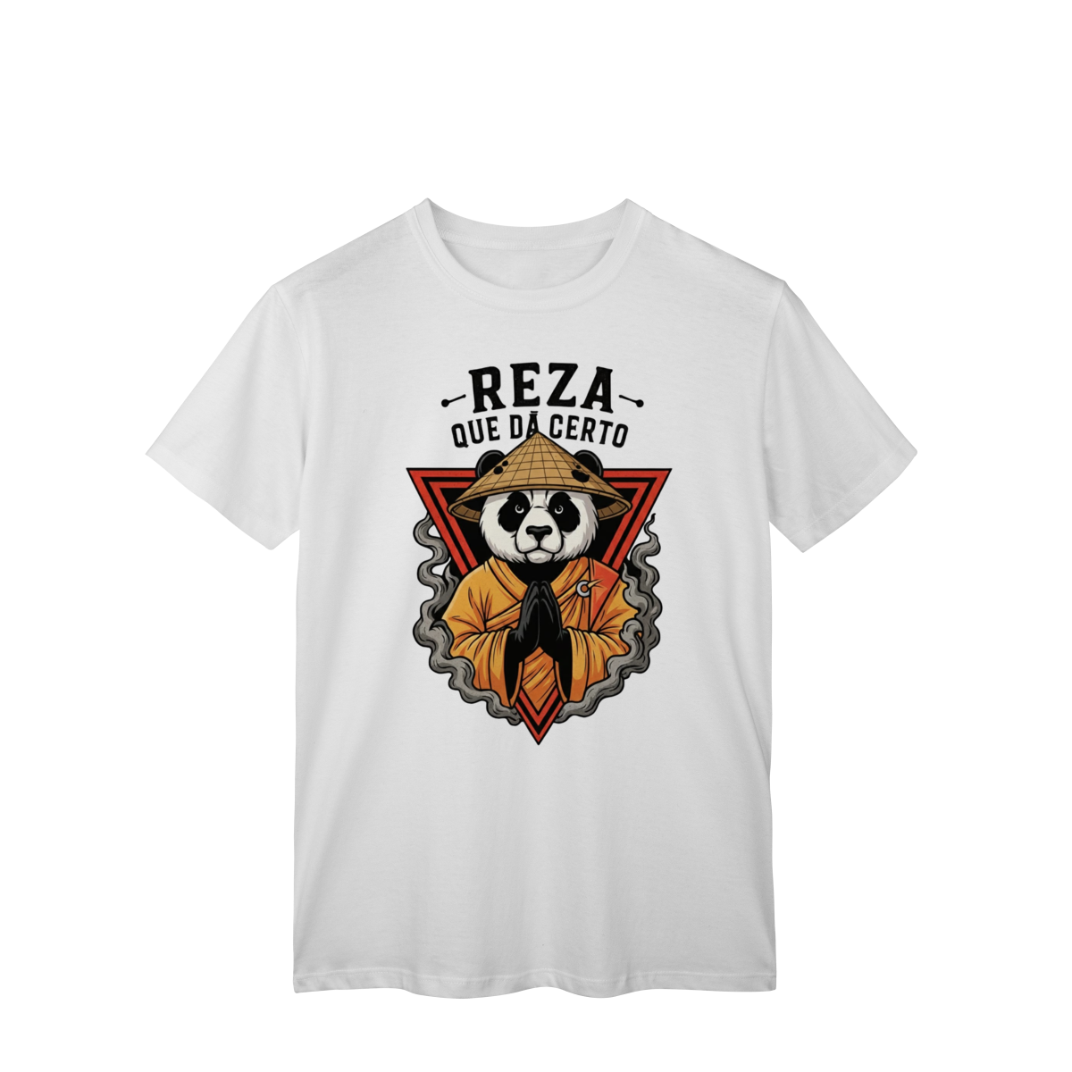 Nome do produto: Camiseta Reza Que Dá