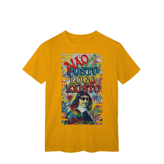 Nome do produto CAMISETA UNISSEX - “NÃO POSTO, LOGO EXISTO.”