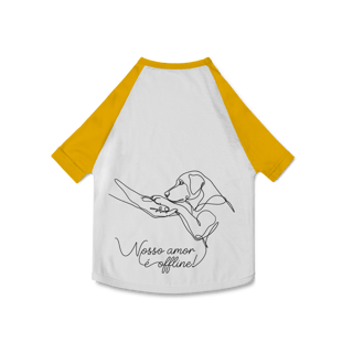 Nome do produto CAMISA PET DOG NOSSO AMOR É OFFLINE