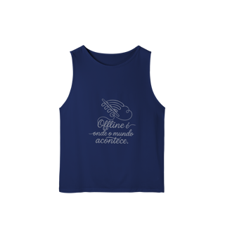 Nome do produto REGATA MASCULINA SPORT DRY UV OFFLINE É ONDE O MUNDO ACONTECE