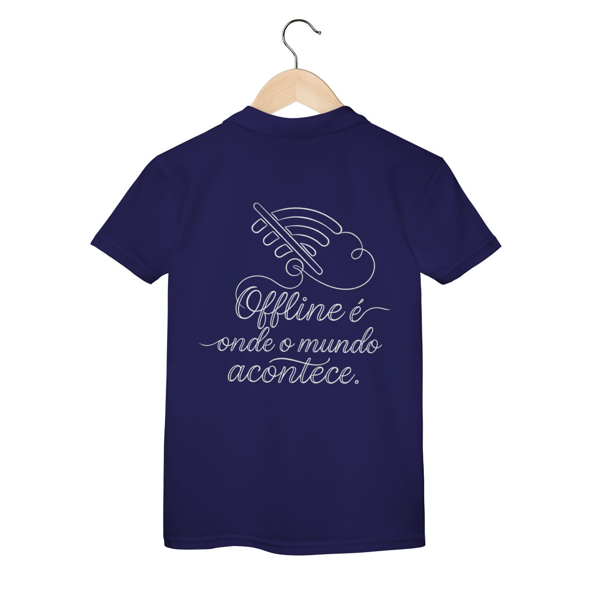 Nome do produto: POLO FEMININA OFFLINE É ONDE O MUNDO ACONTECE