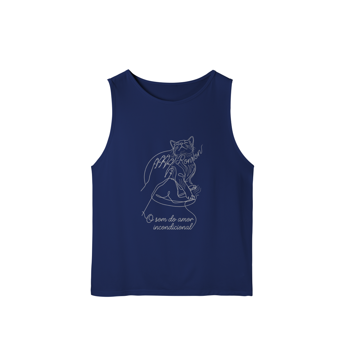 Nome do produto: REGATA MASCULINA SPORT DRY UV O SOM DO AMOR INCONDICIONAL