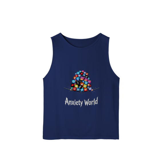 REGATA MASCULINA SPORT DRY FIT UV ANXIETY WORLD