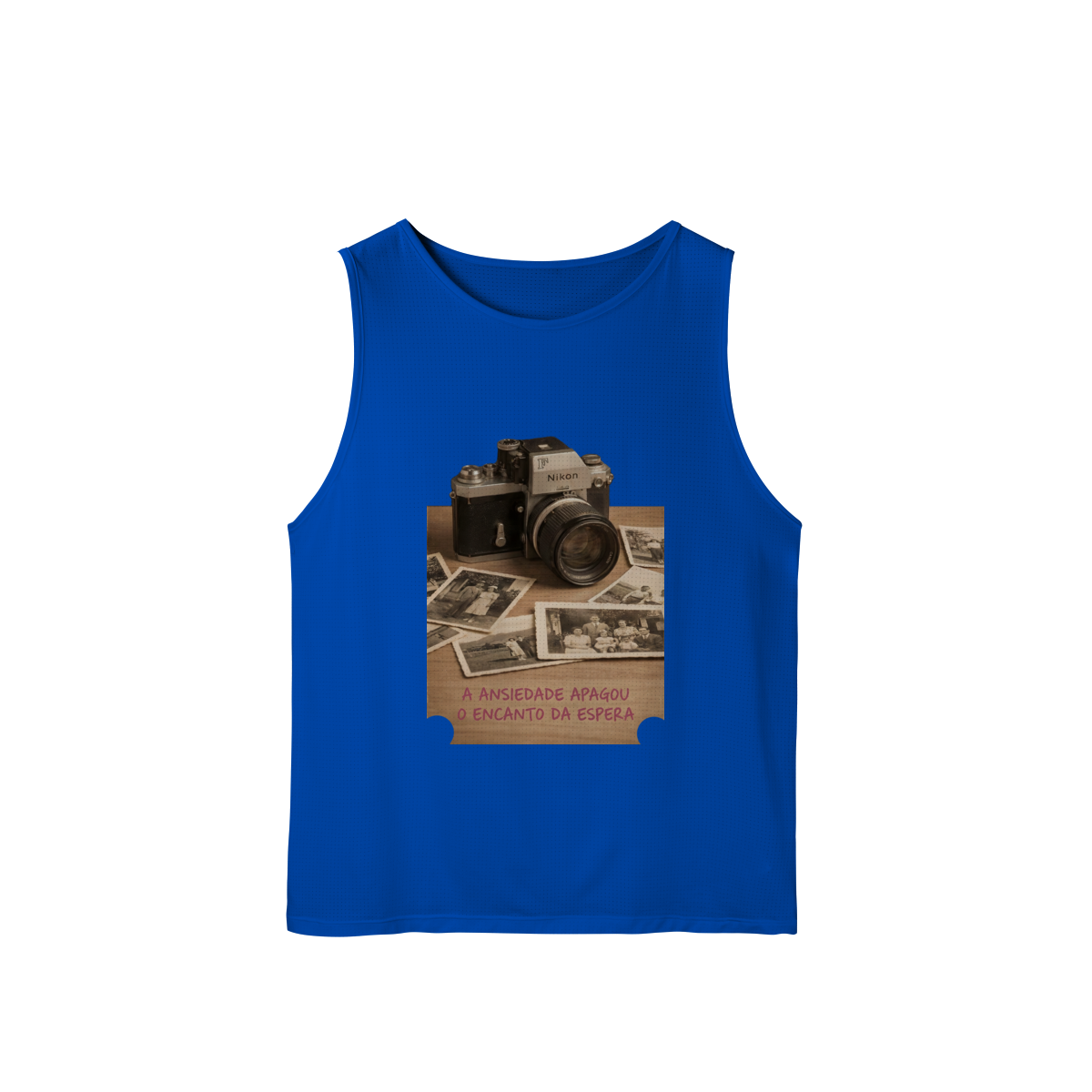 Nome do produto: REGATA MASCULINA ESPORTIVA DRY FIT UV O ENCANTO DA ESPERA