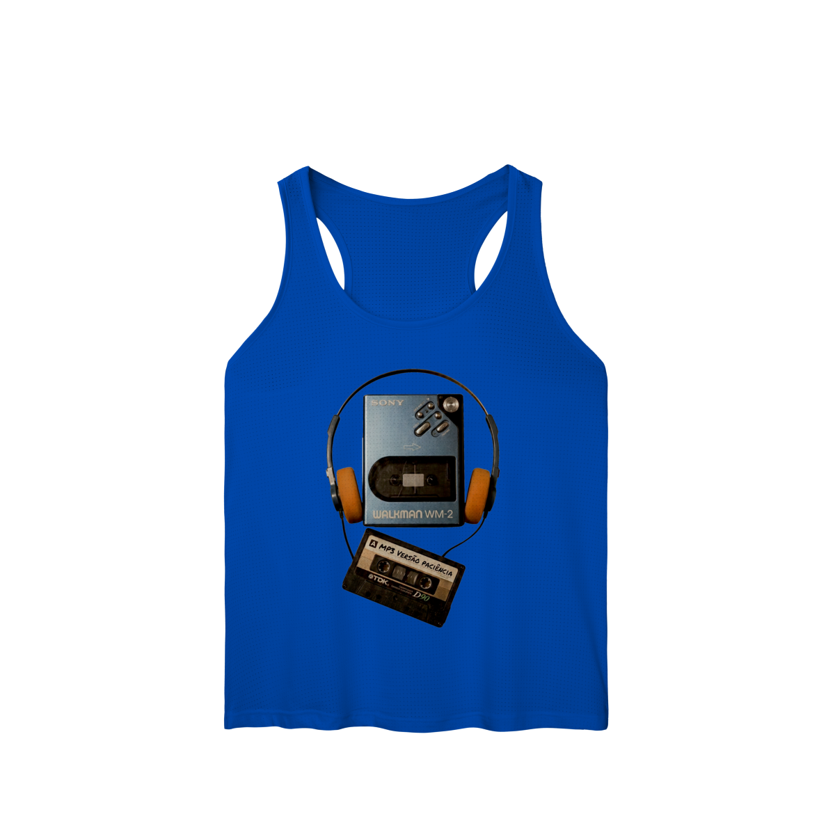 Nome do produto: REGATA FEM ESPORTIVA DRY FIT UV MP3 VERSÃO PACIÊNCIA