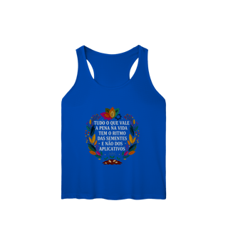 Nome do produto REGATA FEMININA O RITMO DAS SEMENTES