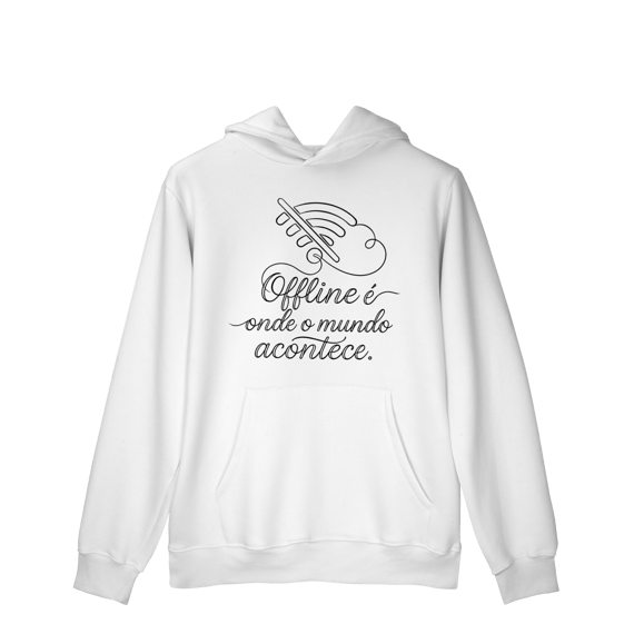 MOLETOM PRIME CANGURU OFFLINE É ONDE O MUNDO ACONTECE