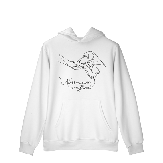 MOLETOM PRIME CANGURU NOSSO AMOR É OFFLINE