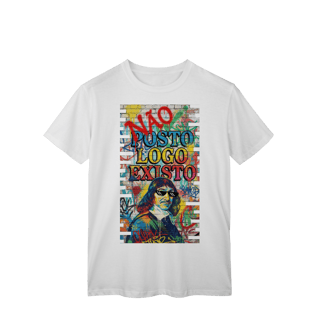 Nome do produto CAMISETA UNISSEX - “NÃO POSTO, LOGO EXISTO.”