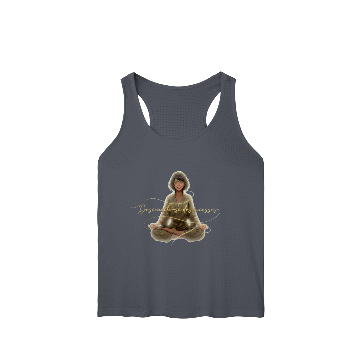 Nome do produto: REGATA FEMININA ESPORTE DRYFIT UV DESCONECTE-SE DOS EXCESSOS