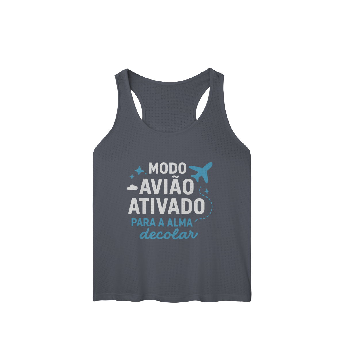 Nome do produto: REGATA FEMININA ESPORTE DRYFIT UV MODO AVIÃO ATIVADO