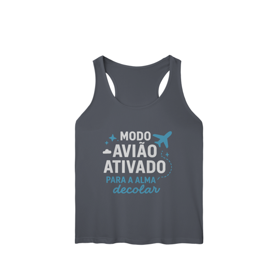 REGATA FEMININA ESPORTE DRYFIT UV MODO AVIÃO ATIVADO