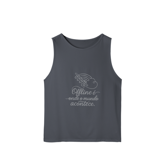 REGATA MASCULINA SPORT DRY UV OFFLINE É ONDE O MUNDO ACONTECE