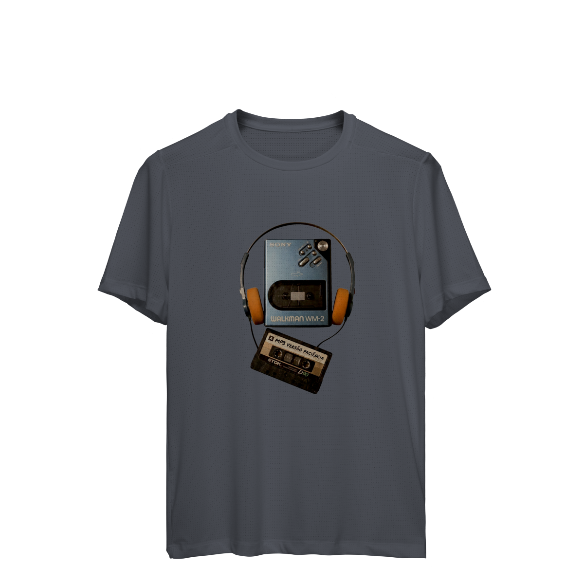 Nome do produto: CAMISETA ESPORTIVA DRY FIT UV MP3 VERSÃO PACIÊNCIA