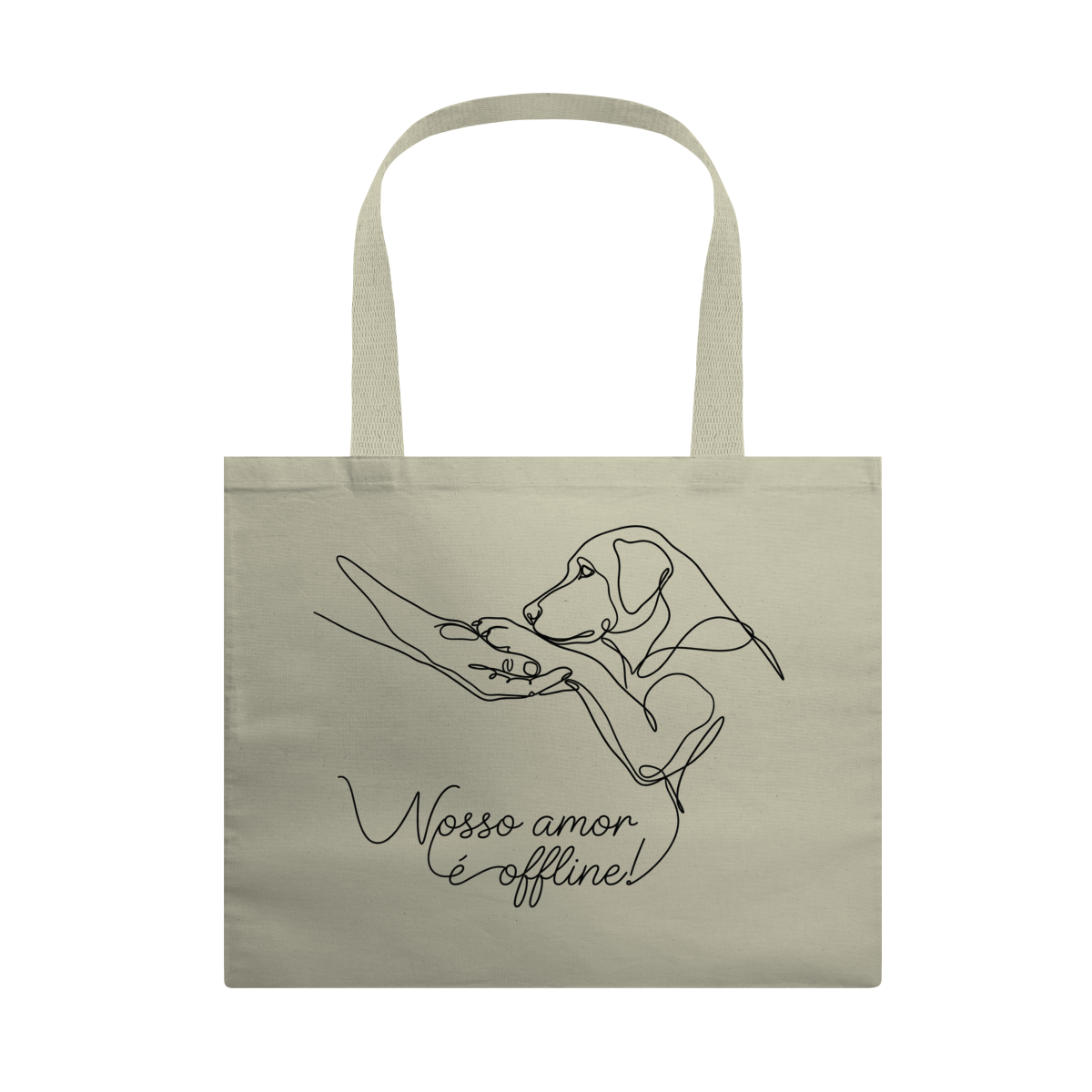 Nome do produto: ECOBAG GRANDE NOSSO AMOR É OFFLINE