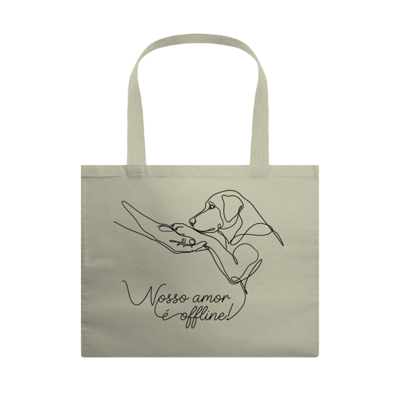 ECOBAG GRANDE NOSSO AMOR É OFFLINE