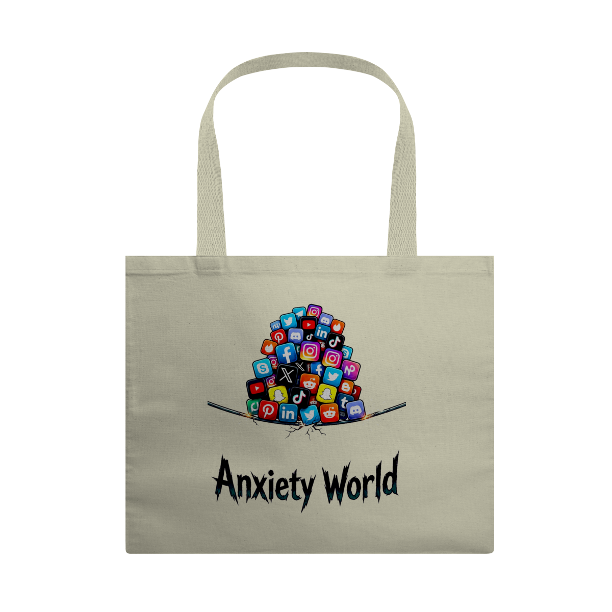 Nome do produto: ECOBAG GRANDE ANXIETY WORLD