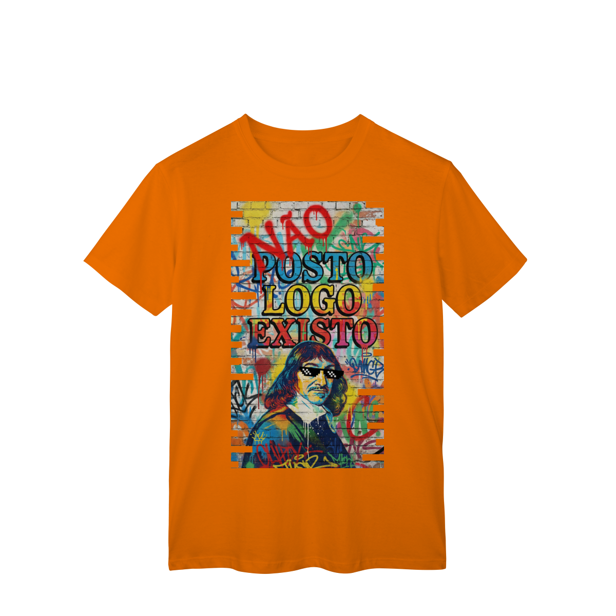 Nome do produto: CAMISETA UNISSEX - “NÃO POSTO, LOGO EXISTO.”