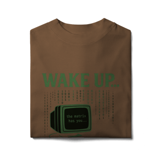 Nome do produto CAMISETA OVERSIZED WAKE UP, THE MATRIX HAS YOU
