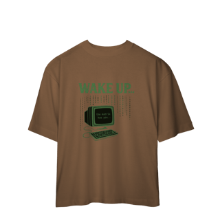 Nome do produto CAMISETA OVERSIZED WAKE UP, THE MATRIX HAS YOU