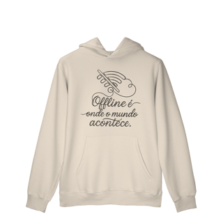 Nome do produto MOLETOM PRIME CANGURU OFFLINE É ONDE O MUNDO ACONTECE