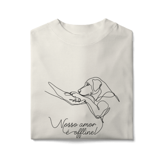 Nome do produto CAMISETA OVERSIZED NOSSO AMOR É OFFLINE