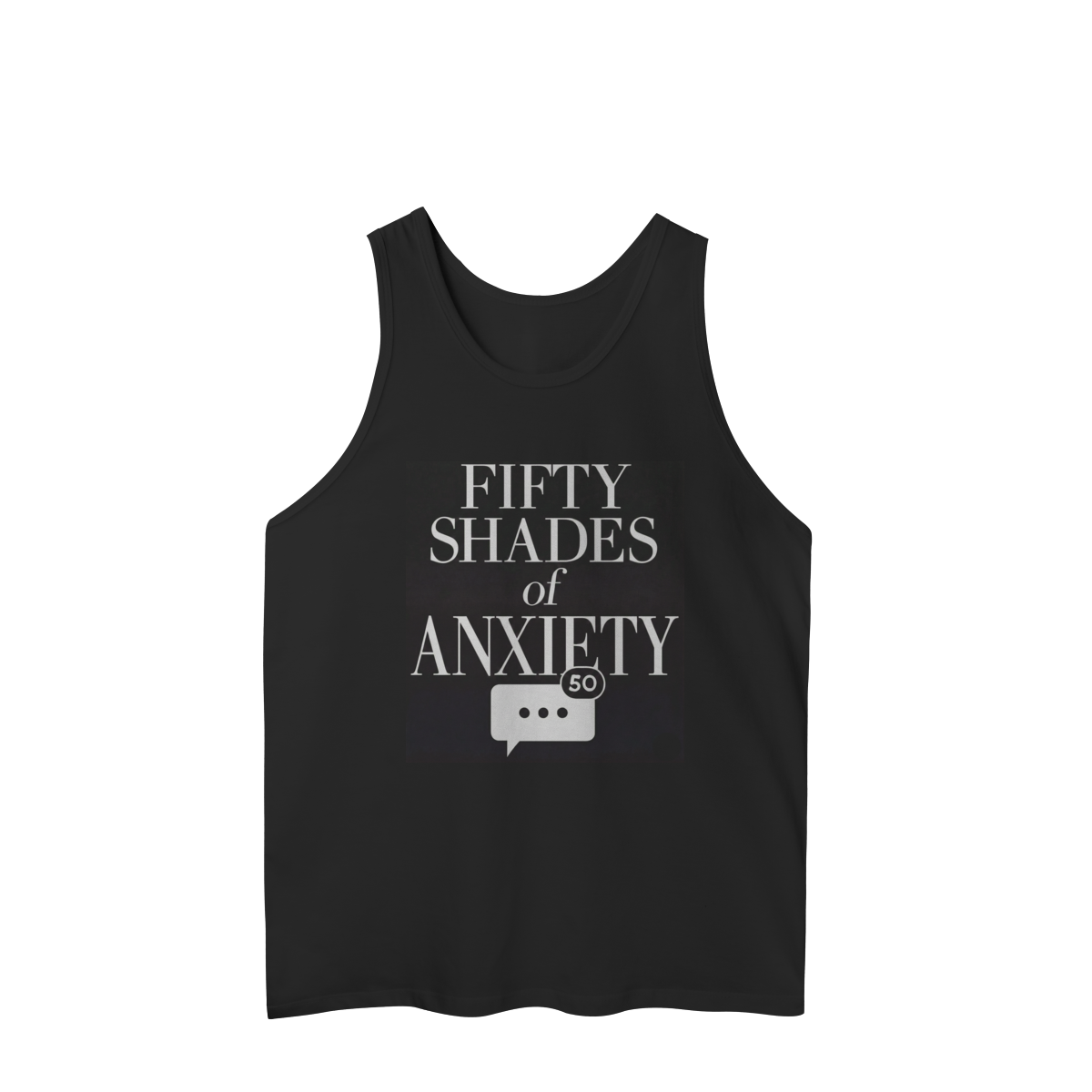 Nome do produto: REGATA MASCULINA - 50 TONS DE ANSIEDADE