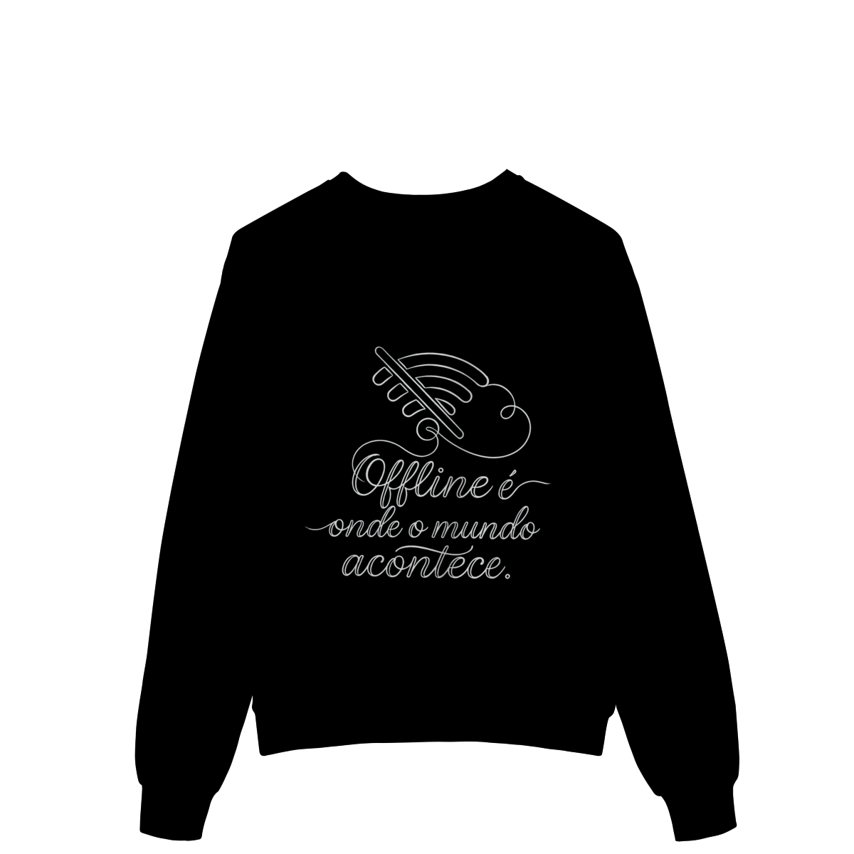Nome do produto: MOLETOM PRIME FECHADO OFFLINE É ONDE O MUNDO ACONTECE