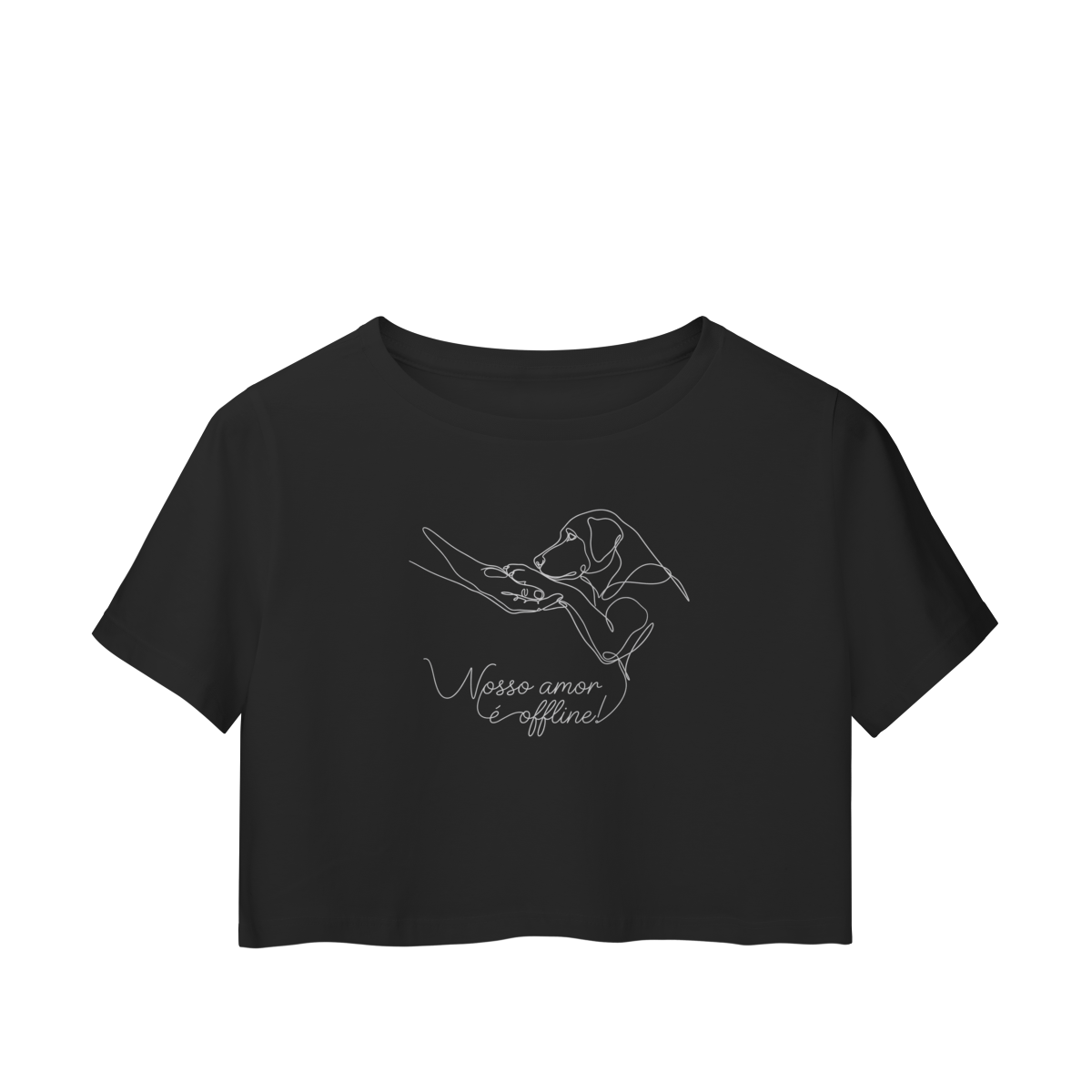 Nome do produto: CROPPED NOSSO AMOR É OFFLINE