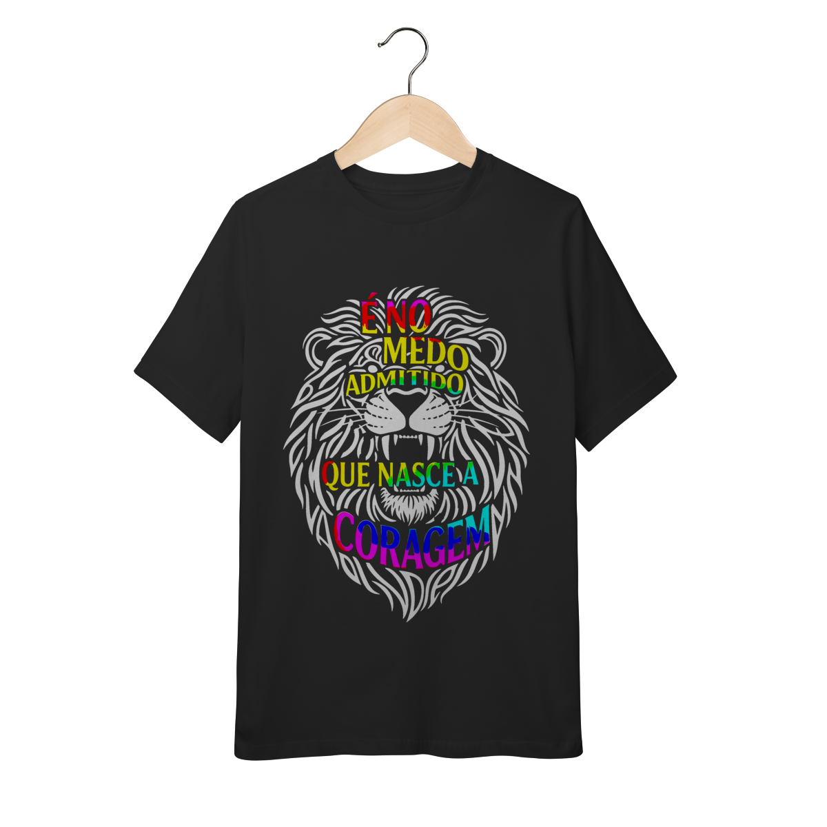 Nome do produto: CAMISETA QUALITY INFANTIL 10 A 14 É NO MEDO ADMITIDO QUE NASCE A CORAGEM