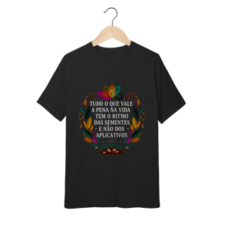 CAMISETA QUALITY INFANTIL 10 A 14 O RITMO DAS SEMENTES