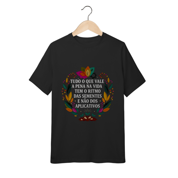 CAMISETA QUALITY INFANTIL 10 A 14 O RITMO DAS SEMENTES