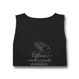 Nome do produto REGATA MASCULINA SPORT DRY UV OFFLINE É ONDE O MUNDO ACONTECE