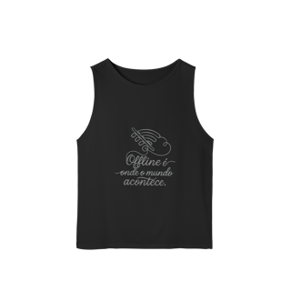 Nome do produto REGATA MASCULINA SPORT DRY UV OFFLINE É ONDE O MUNDO ACONTECE