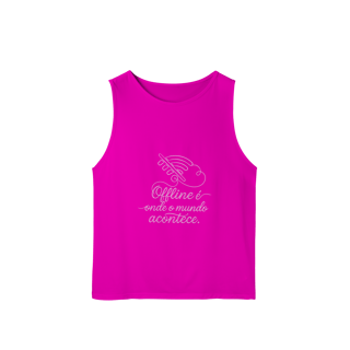 Nome do produto REGATA MASCULINA SPORT DRY UV OFFLINE É ONDE O MUNDO ACONTECE